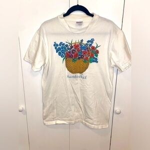 MVintage Nantucket Basket- Hanes Beefy Tee